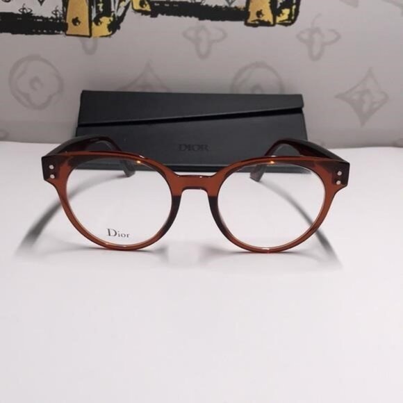 New Authentic Dior CD3 086 51 Ladies Aviator/Pilot Eyeglass Frames – Tortoise - Picture 5 of 12
